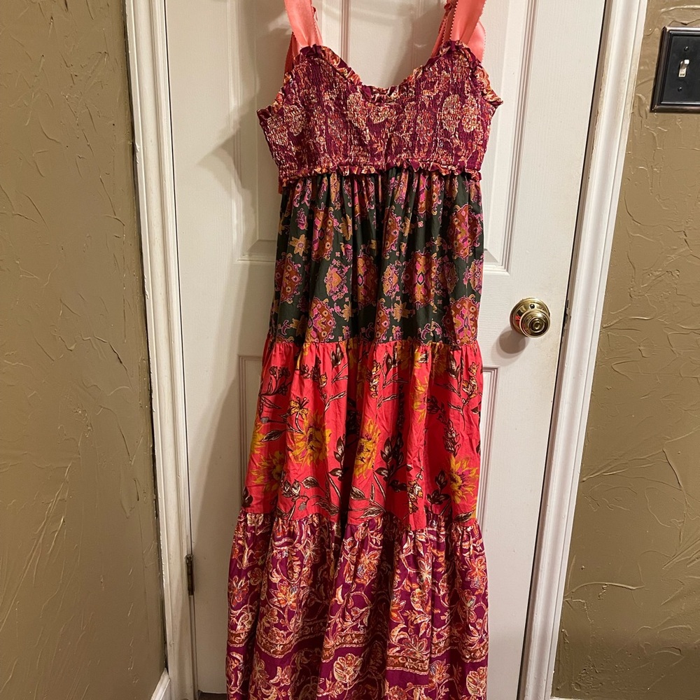 Free People Bluebell Maxi, Magenta Combo, Size Large - Picture 11 of 13